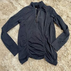 Athleta black gray quarter zip pull over S